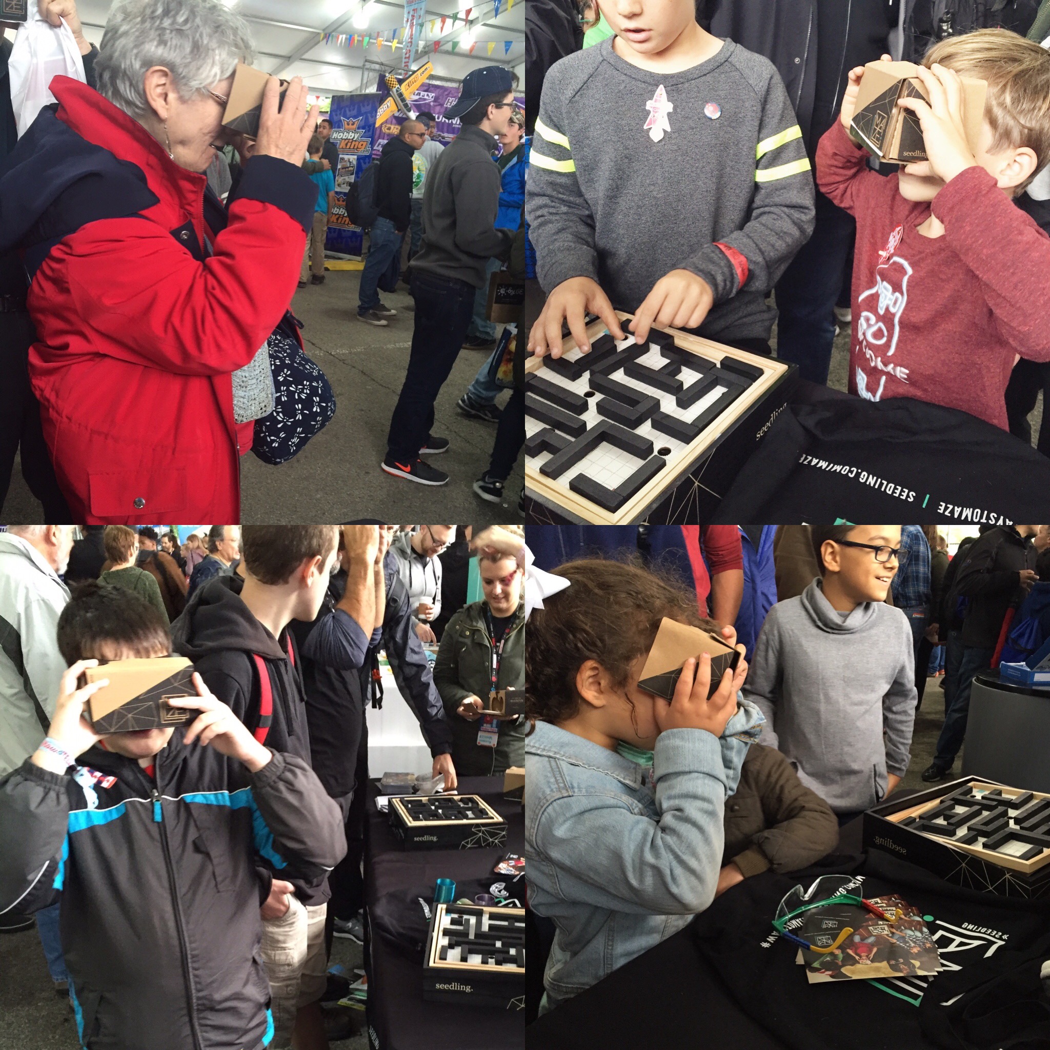 Kids playing Maze at home, building a physical maze and experiencing it in VR