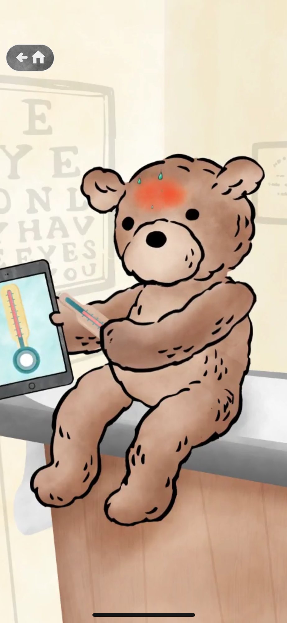 Parker AR game screenshot showing the doctor role-play experience